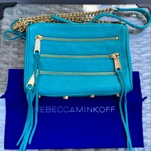 Turquoise Rebecca Minkoff 5 Zip Purse